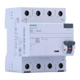 SIEMENS Interrupteur différentiel tétrapolaire 63A 30mA type A 4 modules 400V