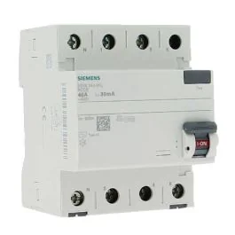 SIEMENS Interrupteur différentiel tétrapolaire 40A 30mA type AC 4 modules 400V
