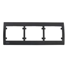 SIEMENS Delta Iris Plaque triple horizontale anthracite