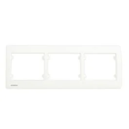 SIEMENS Delta Iris Plaque triple horizontale blanc