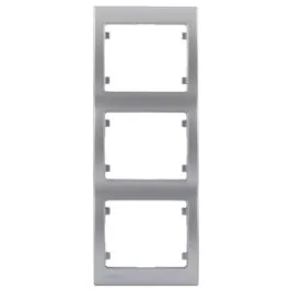 SIEMENS Delta Iris Plaque triple verticale silver