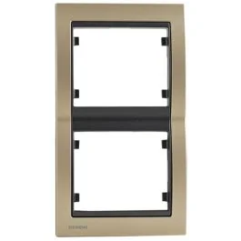 SIEMENS Delta Iris Plaque double verticale métal champagne