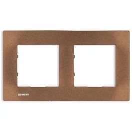 SIEMENS Delta Viva Plaque double métal marron