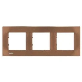 SIEMENS Delta Viva Plaque triple métal marron