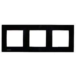SIEMENS Delta Viva Plaque triple noir