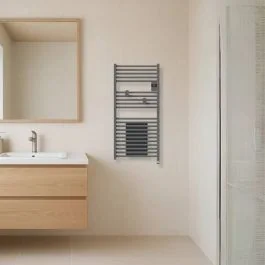 THERMOR Riva 5 Sèche-serviettes connecté avec soufflerie 1500W gris menhir - 471638
