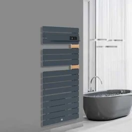 THERMOR Allure 3 classique Sèche-serviettes électrique connecté ardoise avec soufflerie 1500W mât à droite - 483170