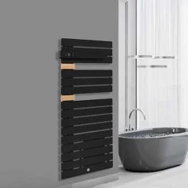 THERMOR Allure 3 classique Sèche-serviettes électrique connecté carbone avec soufflerie 1500W mât à gauche - 483175