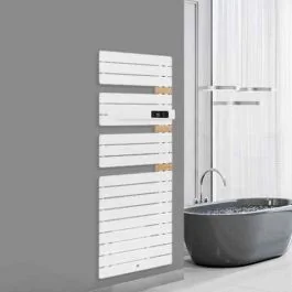 THERMOR Allure 3 classique Sèche-serviettes électrique connecté blanc satin avec soufflerie 1750W mât à droite - 483245