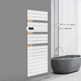 THERMOR Allure 3 classique Sèche-serviettes électrique connecté blanc satin 750W mât à gauche - 483240