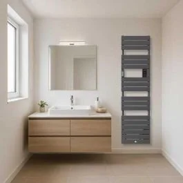 THERMOR Riviera 2 Sèche-serviettes étroit avec soufflerie 1500W gris menhir - 498254