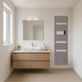 THERMOR Riviera 2 Sèche-serviettes étroit avec soufflerie 1500W gris roche - 498257