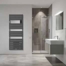 THERMOR Riviera 2 Sèche-serviettes avec soufflerie 1500W gris menhir - 498509
