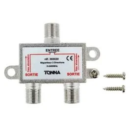 TONNA Répartiteur 2 sorties à connecteur F - 365020