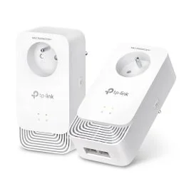 TP-LINK Kit de 2 CPL 1428Mbps 2 ports Ethernet Gigabit G.hn 2400 et prise gigogne intégrée - PG2405P KIT