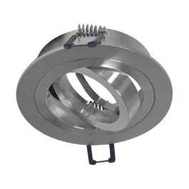 VISION-EL Support de spot rond 92 mm aluminium brossé - 7712