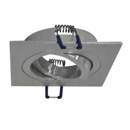 VISION-EL Support de spot carré orientable  92 x 92 mm aluminium brossé - 7713