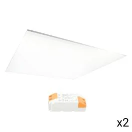 VISION EL Lot de 2 dalles LED 36W 3750lm 4000K UGR<19 600X600mm - 777250