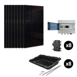 VOLTEC Kit solaire autoconsommation 3000W + micro-onduleur ENPHASE - Toit plat