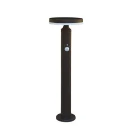WATT & HOME Balise LED solaire sur piquet à détection Jupiter 600lm 3 modes métal noir - 401346