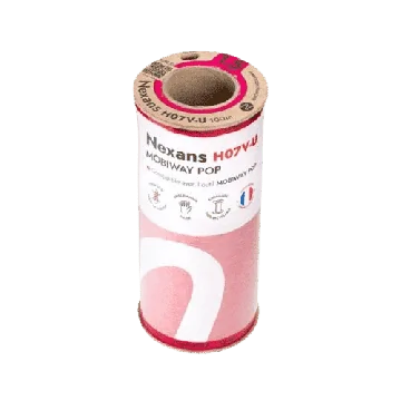 Bobine de 100m de fil électrique rigide Nexans Mobiway Pop rouge 1,5²