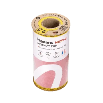 Bobine de 100m de fil électrique rigide H07VU Nexans Mobiway Pop 2,5mm² rouge