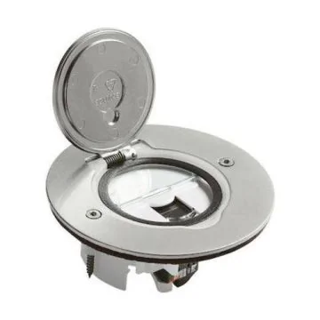 LEGRAND Mosaic Prise de sol RJ45 catégorie 6 FTP ronde inox brossé - 089771
