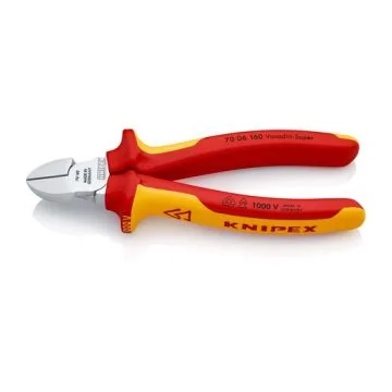 KNIPEX Pince coupante diagonale isolée 1000V chromée 160mm tranchant avec biseau - 7006160