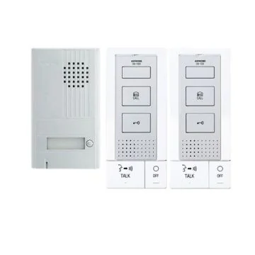 Kit interphone en saillie 2 fils intégral 2 postes extra-plat - DBS1AP AIPHONE 