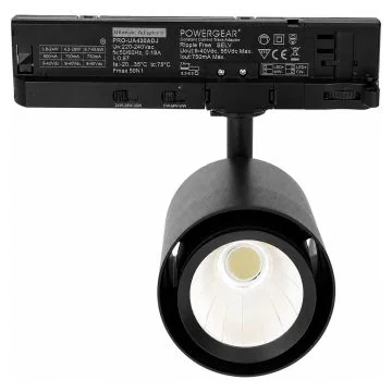 ARLUX Spot LED sur rail Track Light 36° 230V 24/28/30W 3200lm 3CCT noir - 750045