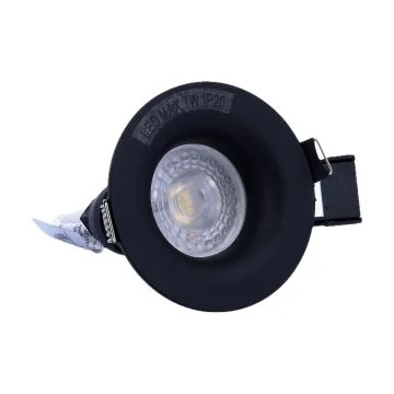 ARLUX Spot LED encastrable GU10 230V 5W 380lm 4000K 90mm noir 