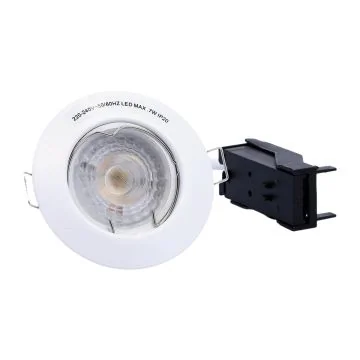 ARLUX Spot LED encastrable GU10 230V 5W 380lm 4000K 80mm blanc