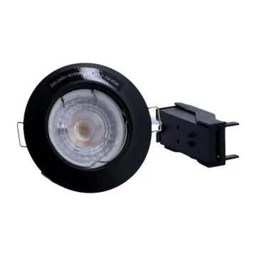 ARLUX Spot LED encastrable GU10 230V 5W 380lm 4000K 80mm noir 
