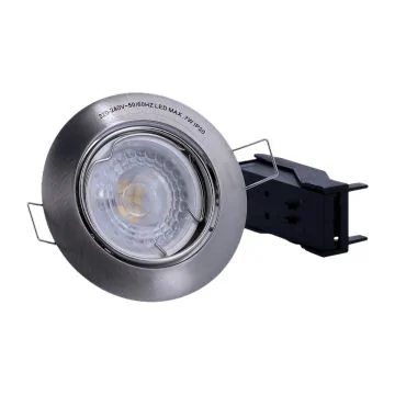ARLUX Spot LED encastrable GU10 230V 5W 380lm 4000K 81mm acier brossé 