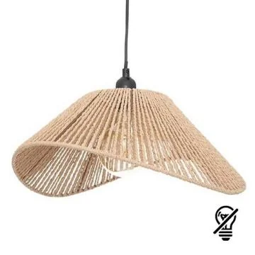 ATMOSPHERA Suspension corde E27 MYHA 230V diametre 45cm bois naturel - 190630