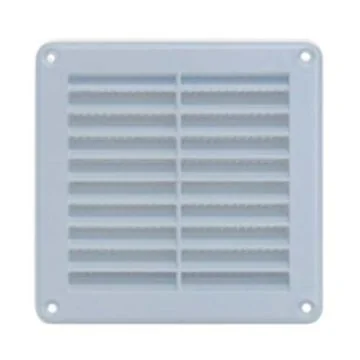 Grille d'aération blanche encastrable PVC carrée Autogyre de 125x125mm avec moustiquaire intégrée
