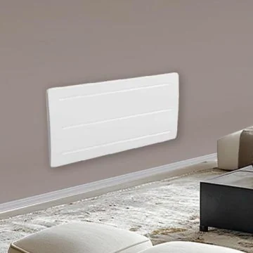 Radiateur à inertie céramique horizontal blanc 1500W BATILEC Uniko - photo ambiance