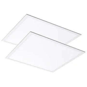 Lot de 2 dalles LED CEOTIS encastrables 36W 3600lm 4000K UGR<19 600x600mm blanc