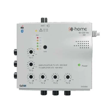 D-HOME Amplificateur répartiteur intérieur 1 entrée 6 sorties 6x23dB - 2435066