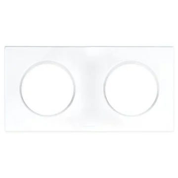 EUROHM Square Plaque double blanc - 60297