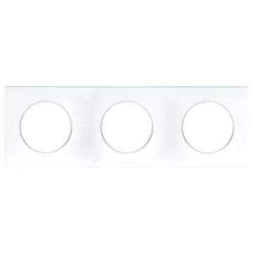 EUROHM Square Plaque triple blanc - 60298