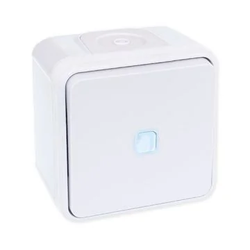 EUROHM Oxxo Interrupteur va et vient lumineux étanche complet blanc IP55 - 60811