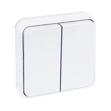 EUROHM Oxxo Interrupteur double va et vient étanche complet encastré blanc IP55 - 60890