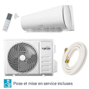 Pompe à chaleur / Climatiseur réversible mono-split 5100W FUJICOOL avec pose