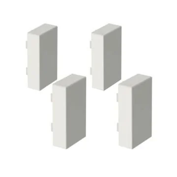 GGK Embouts de finition pour moulure électrique 7x12mm blanc - lot de 4
