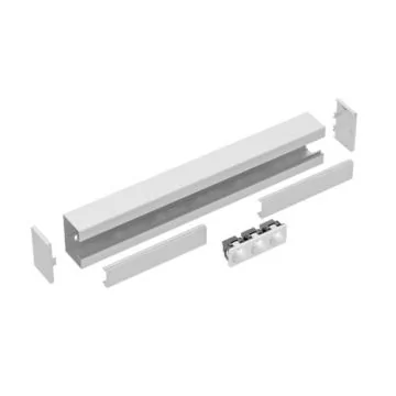 GGK Kit goulotte électrique 65x100mm L.1m prééquipé 3PC 2P+T et 2 embouts blanc WS10224