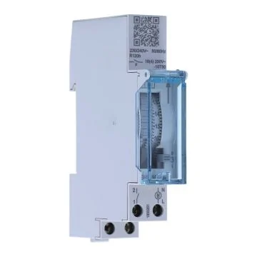 HAGER Interrupteur horaire 16A monophasé électromécanique 1 voie journalier avec réserve 1 module - EHN011
