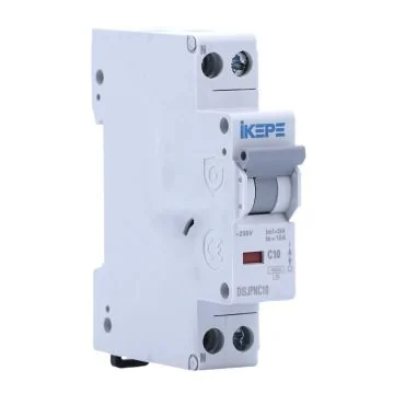 IKEPE Disjoncteur 10A Ph+N courbe C 4.5kA 230V