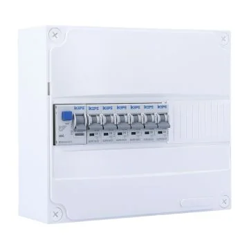 IKEPE Tableau électrique pré équipé auto 1 rangée 1ID 40A 6 disjoncteurs