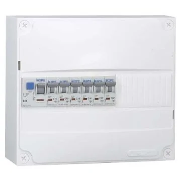 IKEPE Tableau électrique pré équipé auto 1 rangée 1ID 63A 6 disjoncteurs